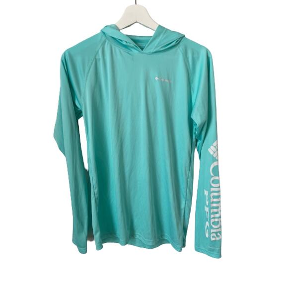 Columbia PFG Tidal Tee Hoodie Dolphin / White Logo Omni-Wick Size XL - Picture 4 of 8